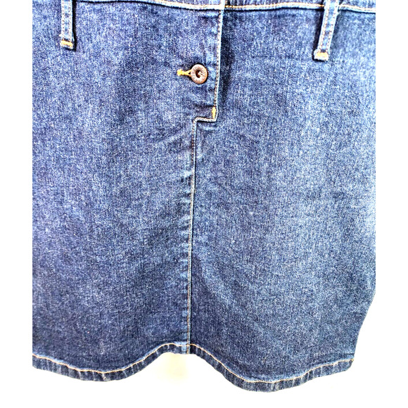 Vintage 90s Y2K Tommy Hilfiger Denim Blue Jean Snap Front Dress Women’s Size L - Picture 7 of 12